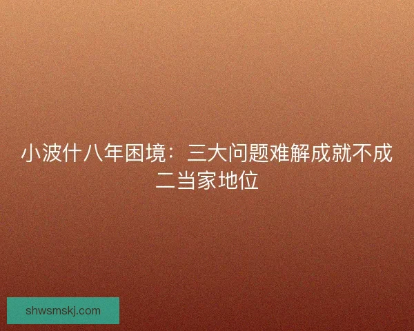 小波什八年困境：三大问题难解成就不成二当家地位